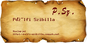 Pálfi Szibilla névjegykártya